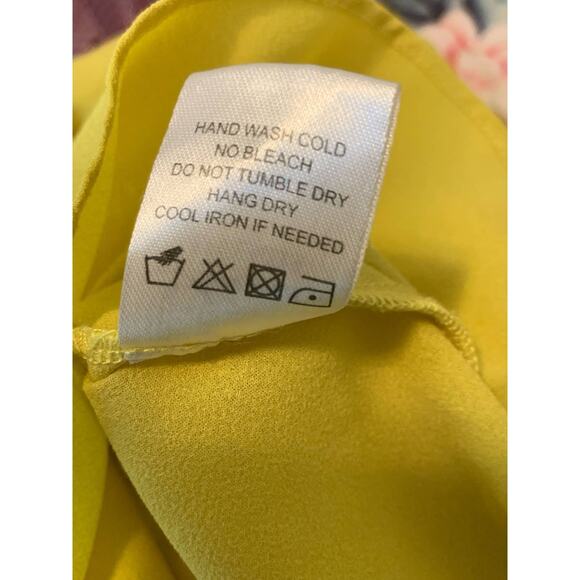 Lovers + Friends lime yellow long sleeves v neck tunic top size M - Picture 5 of 12